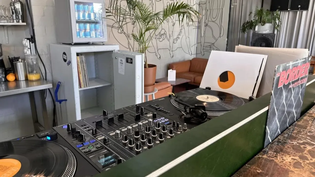 DJ booth with turntables at Borisov