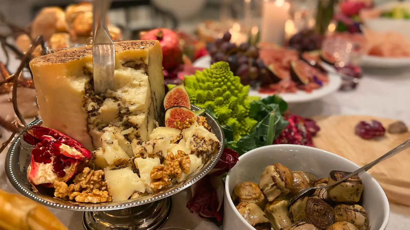 Truffle pecorino with figs and walnuts, House of Catering